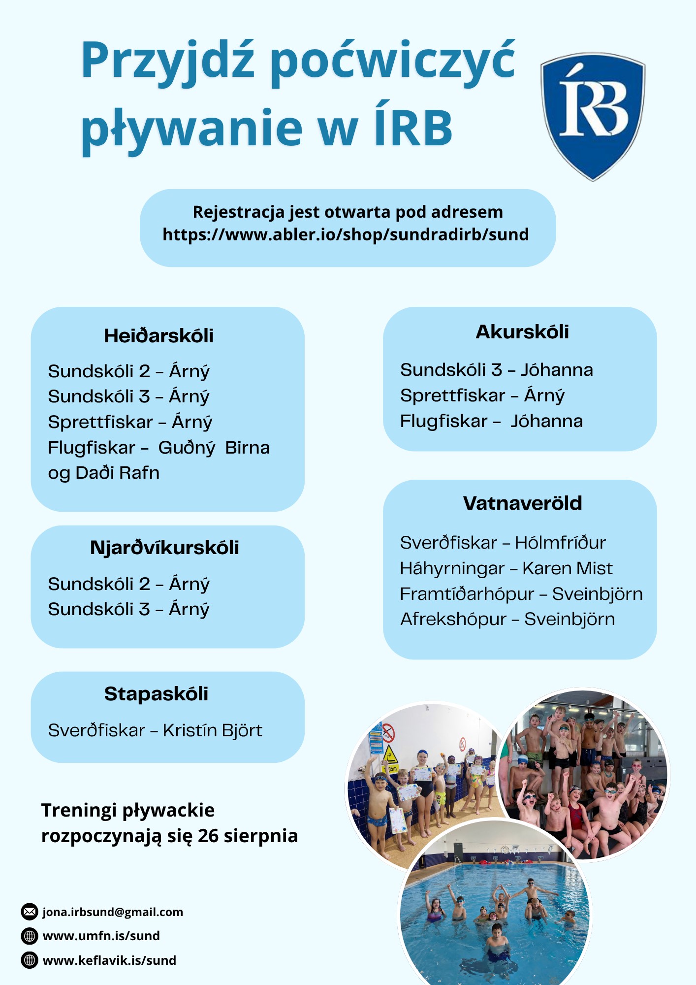 Komdu að æfa sund hjá ÍRB