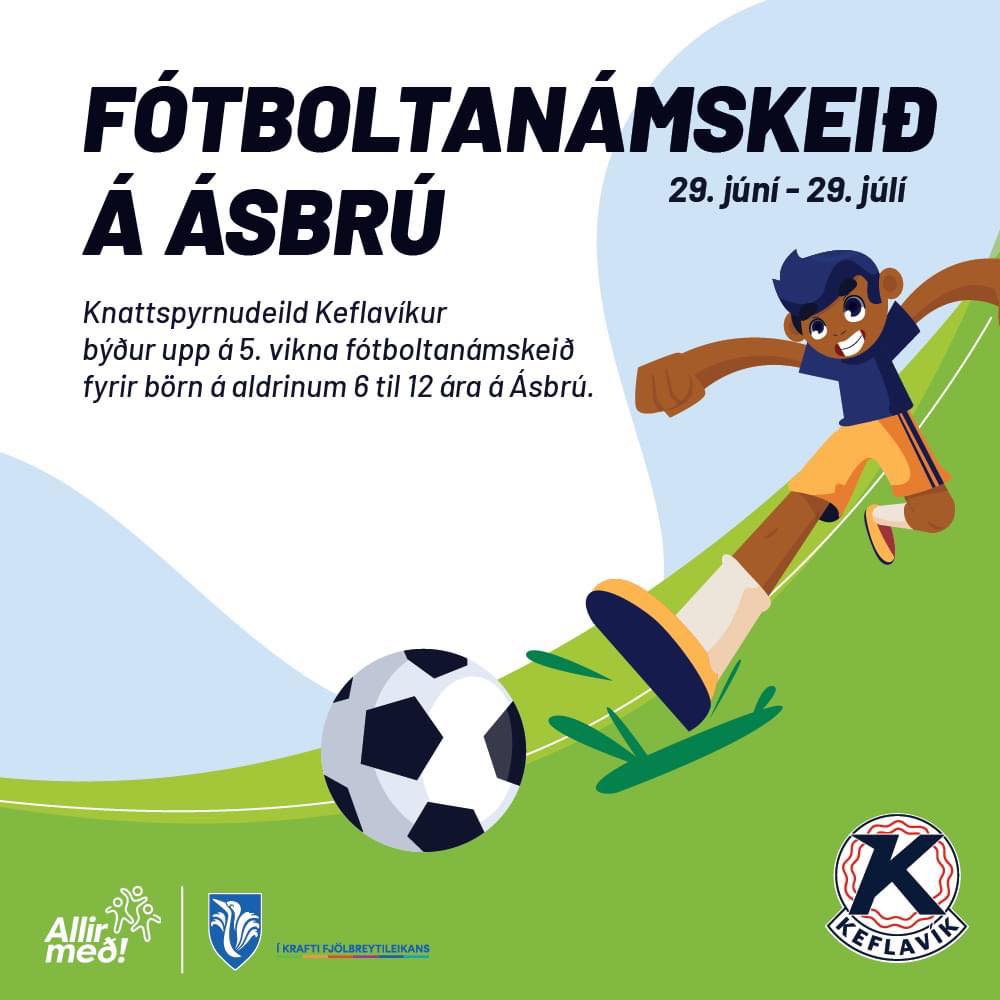 Frítt fótboltanámskeið á Ásbrú !