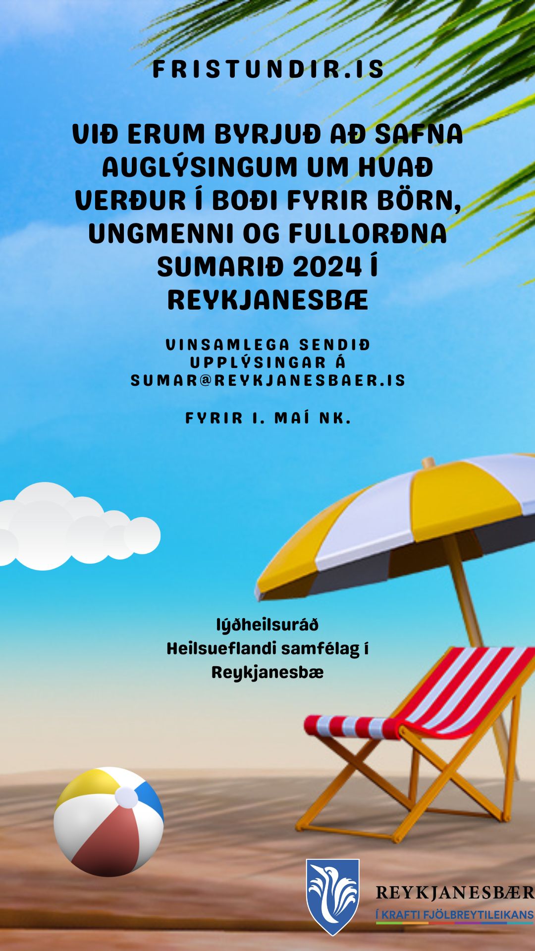 Hvað verður um að vera fyrir börn, ungmenni og fullorðna í Reykjanesbæ 2024