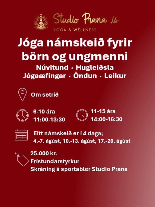 Jóganámskeið fyrir börn og ungmenni