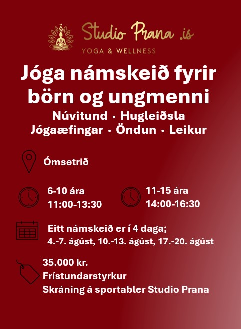 Jóganámskeið fyrir börn og ungmenni