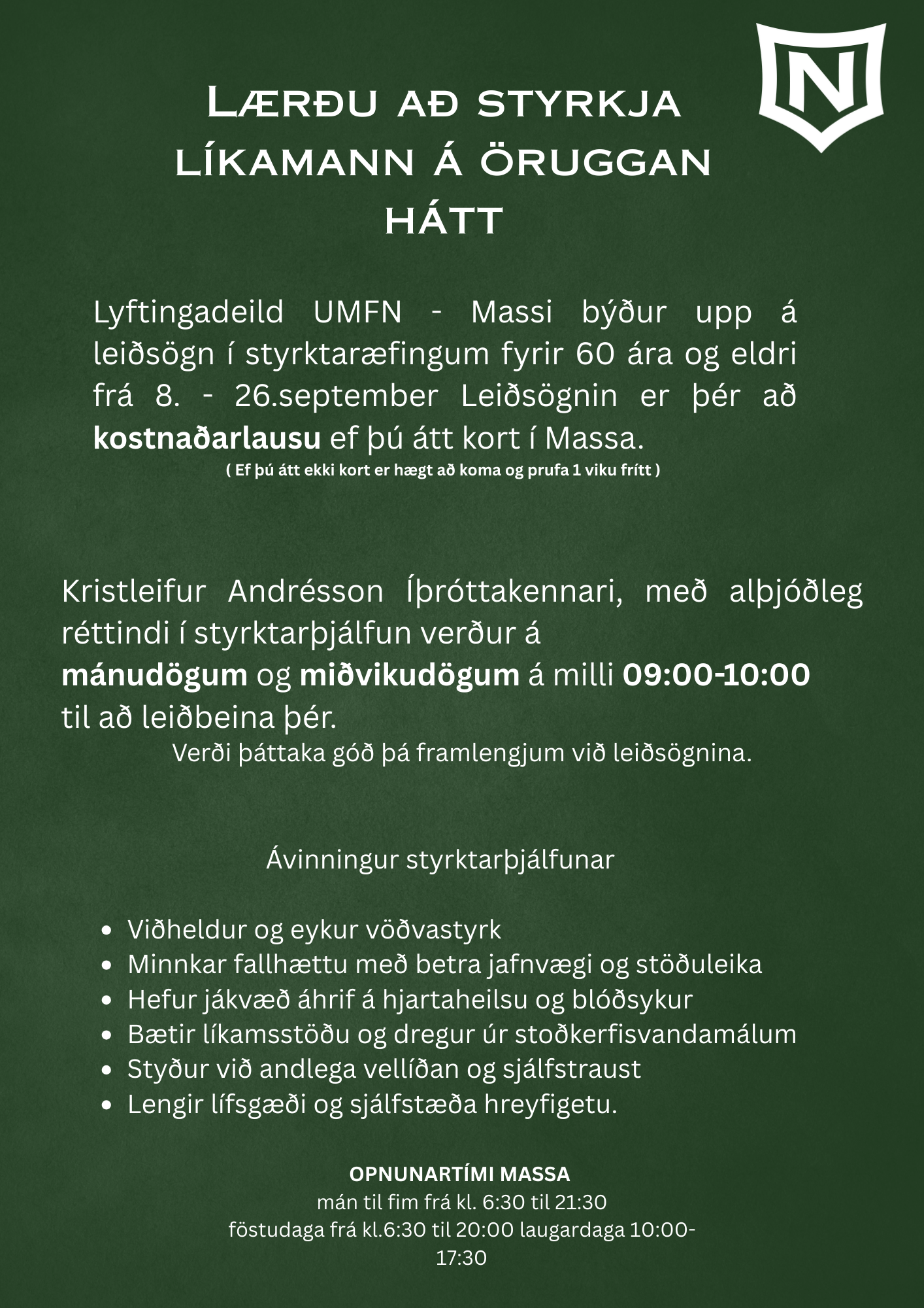Styrktaræfingar fyrir 60 +