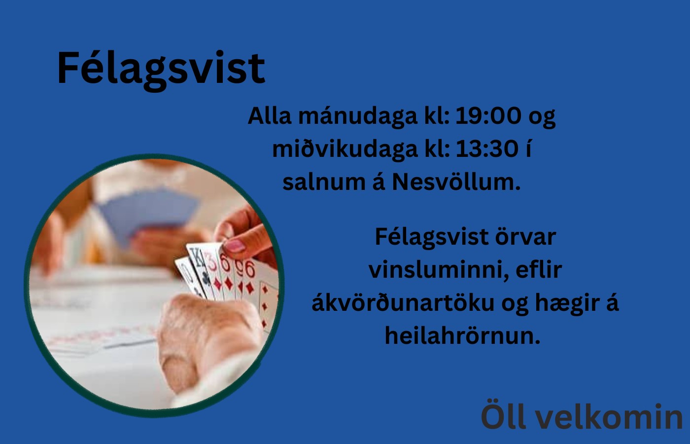 Félagsvist á Nesvöllum
