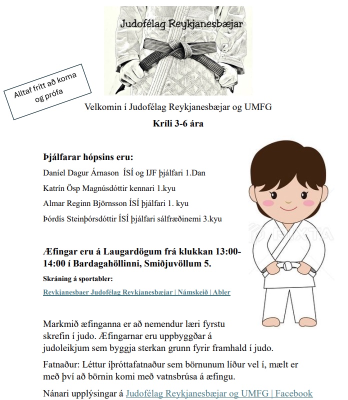 Júdófélag Reykjanesbæjar og UMFG