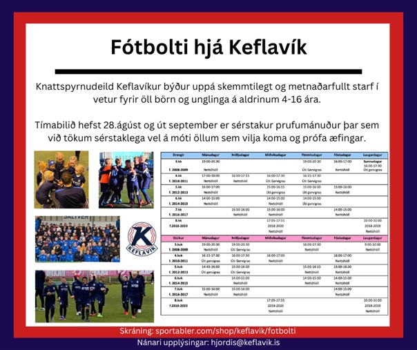 Knattspyrnudeild Keflavíkur kynnir !
