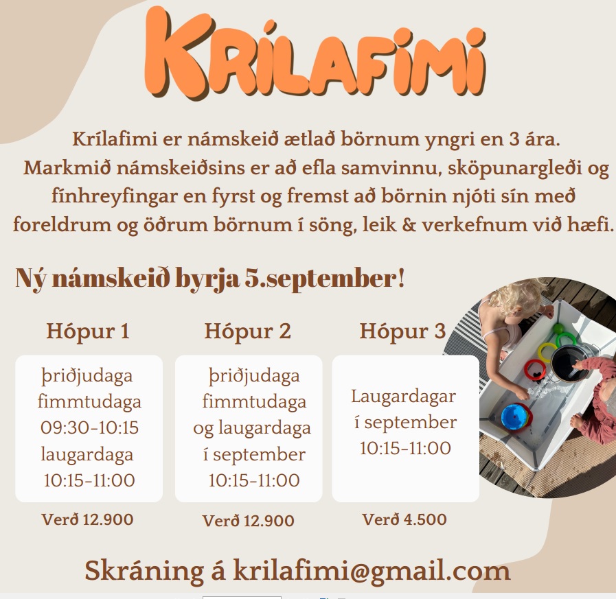 Krílafimi - námskeið fyrir yngri en 3 ára