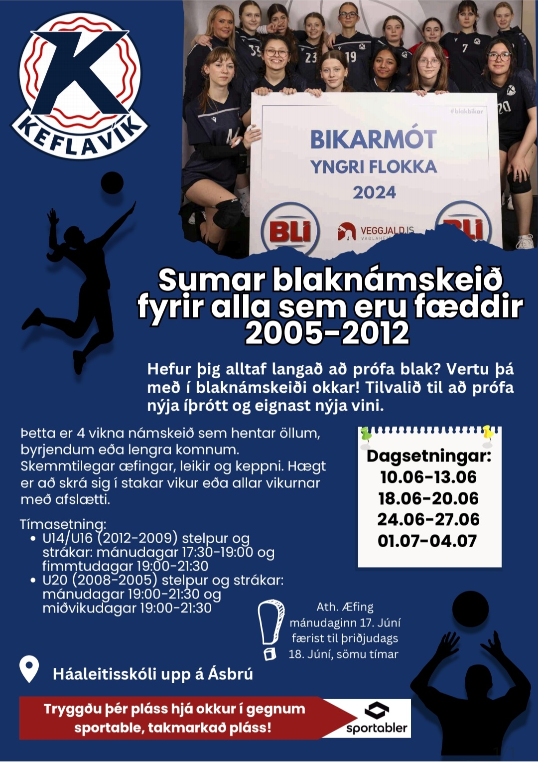Sumar blaknámskeið fyrir alla sem eru fæddir 2005-2012  