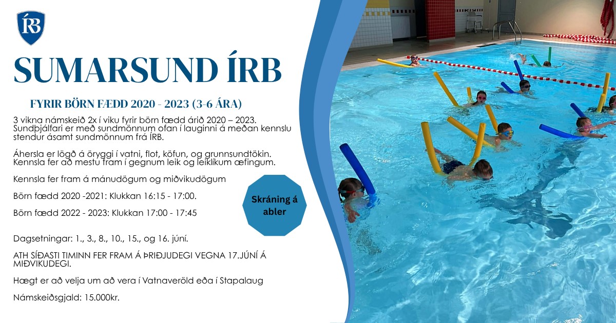 SUMARSUND ÍRB fyrir 3 til 6 ára