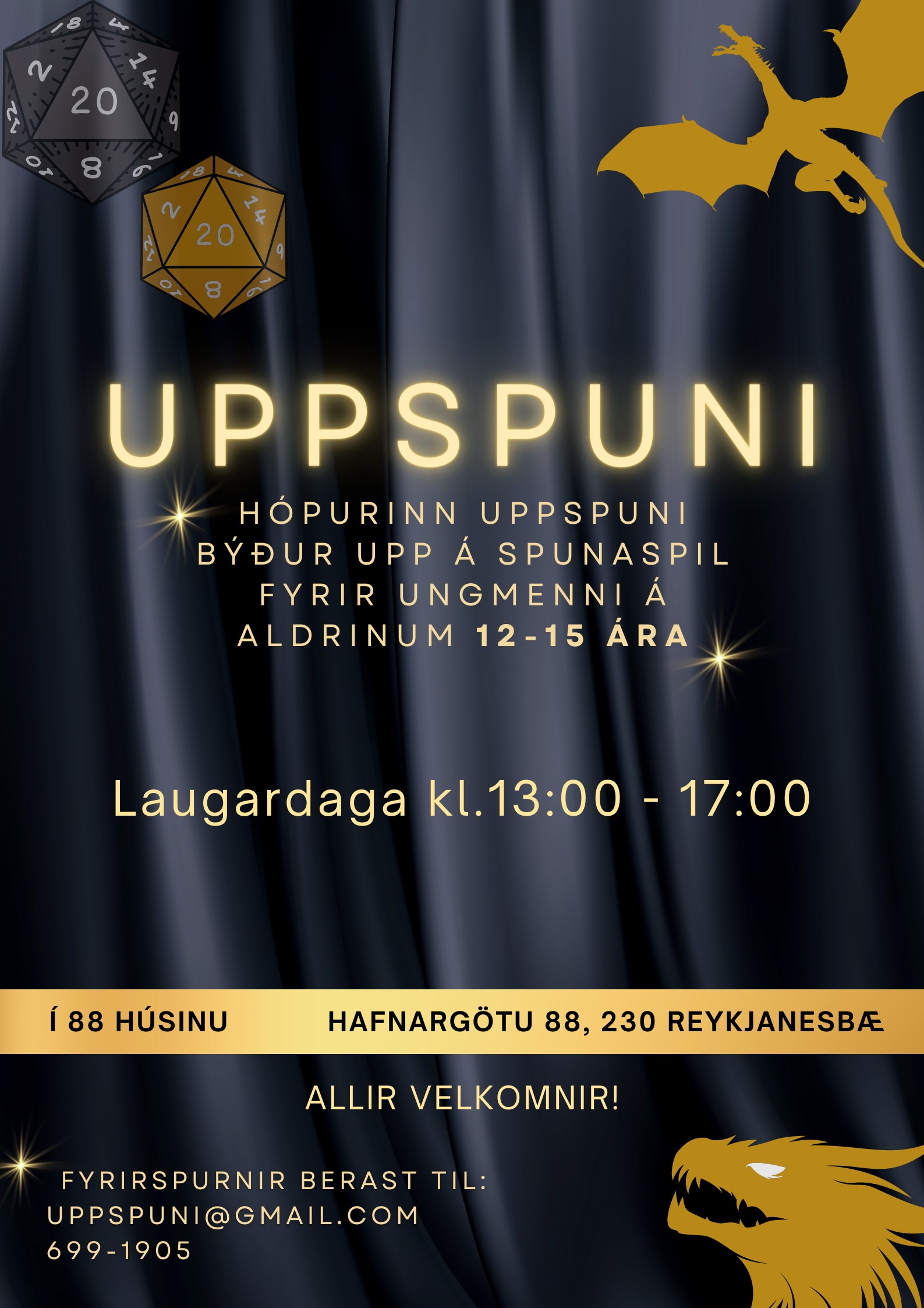 Uppspuni spunaspil fyrir 12 - 15 ára